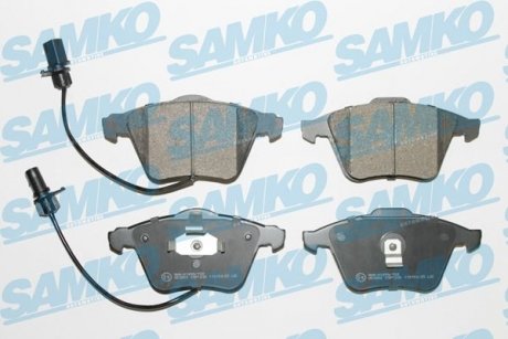 Колодки тормозные передние Audi A6 С5 (97-05), Skoda Fabia и (00-07) с датч. (LPR-) SAMKO 5SP1230 (фото 1)