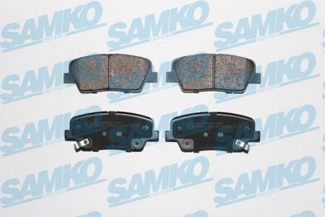 Колодки тормозные задние Hyundai Santa Fe 06->, Kia Sorento (09-15) (LPR-) SAMKO 5SP1625 (фото 1)