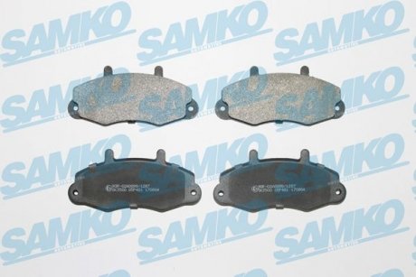 Колодки передні гальмові Ford Transit (91-00) R14 (LPR-) SAMKO 5SP481 (фото 1)