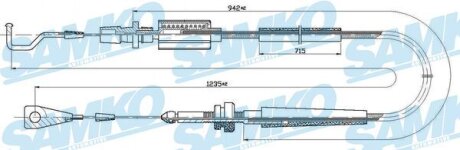 Трос сцепления SAMKO C0030A