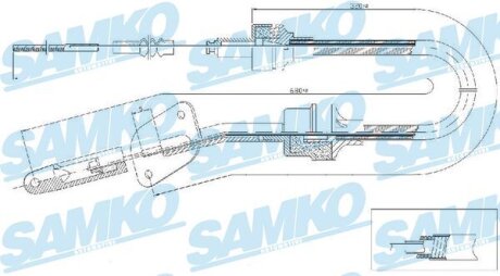 Трос зчеплення SAMKO C0064C