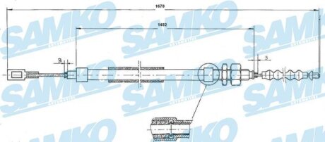 Трос зчеплення SAMKO C0095B