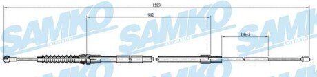 Трос ручных тормозов SAMKO C0968B