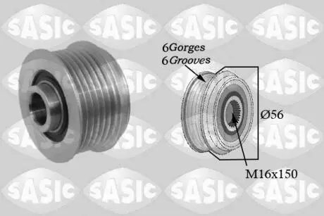 Ременный шкив, генератор SASIC 1674002