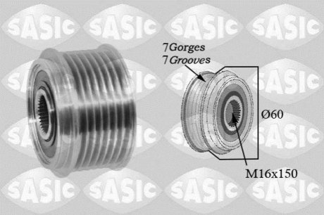 Ременный шкив, генератор SASIC 1676027 (фото 1)