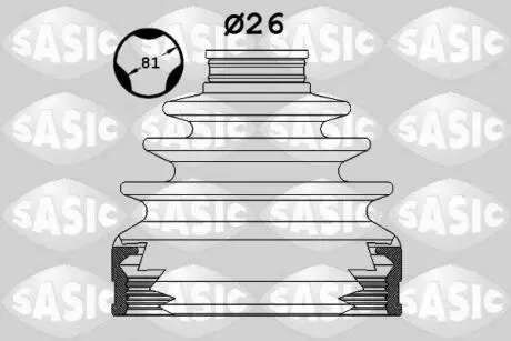 Пильовик citroen, kia, mitsubishi, peugeot SASIC 1900032