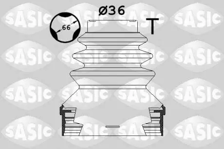 Комплект пыльников резиновых. SASIC 1900036