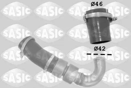 Патрубок интеркулера ford c-max/focus iii 2,0tdci SASIC 3336230