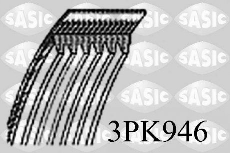 Полікліновий ремінь SASIC 3PK946