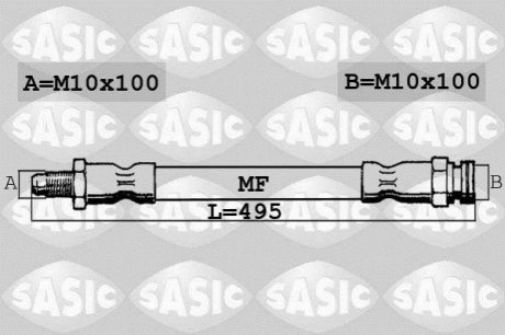 Гальмівний шланг SASIC 6600016 (фото 1)
