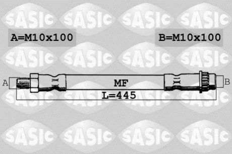 Тормозной шланг SASIC 6600031