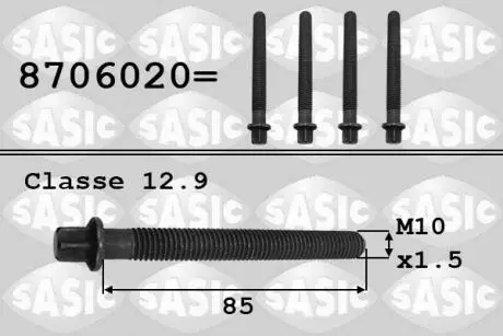 Болт крепления шестерни коленчатого вала SASIC 8706020