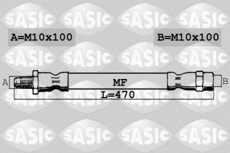 Гальмівний шланг SASIC SBH0180 (фото 1)