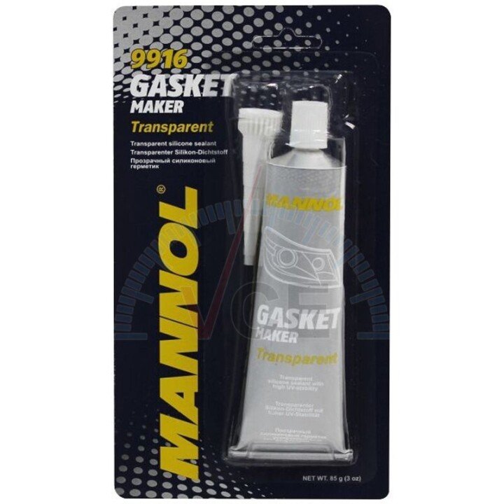 Герметик силиконовый высокотемпературный Gasket Maker Transparent(прозрачный), 85г Mannol 9916 (фото 1)