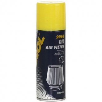 Масляная пропитка для воздушных фильтров нулевого сопротивления air filter oil(аэрозоль), 200мл. Mannol 9964 (фото 1)