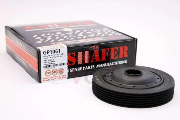 Фото 1 - Шкив коленвала Renault Clio II, Megane I, Scenic I 1.4, 1.6 16V Kangoo -02 SHAFER GP1061 Шкив коленвала Renault Clio II, Megane I, Scenic I 1.4, 1.6 16V Kangoo -02 SHAFER GP1061 (фото 1)