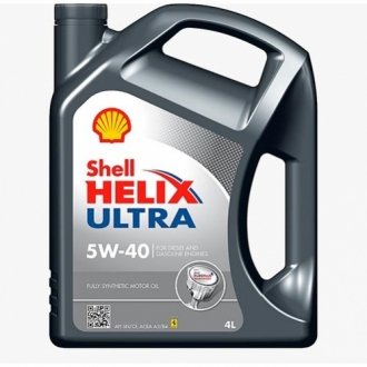5w40 helix ultra, 4л масло моторное SHELL 4107152 (фото 1)