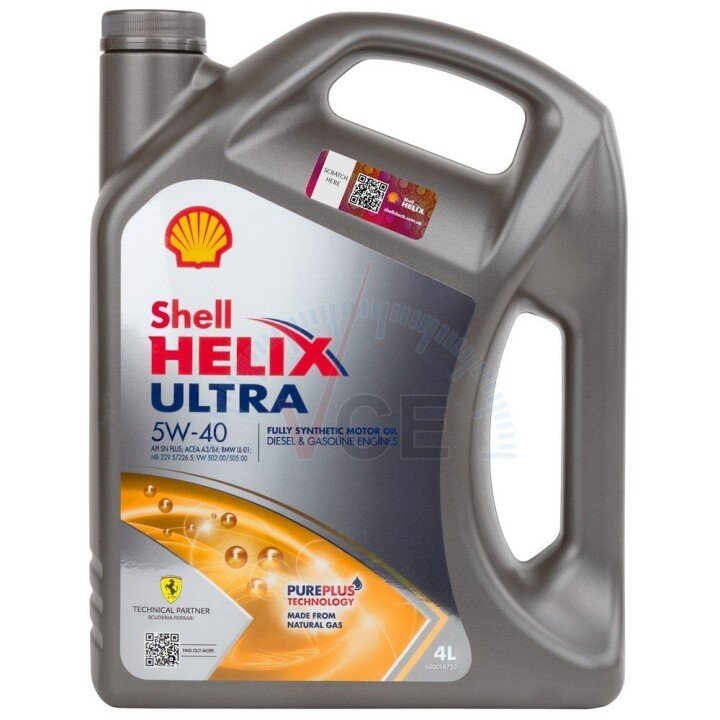 Моторное масло Helix Ultra 5W-40 (SN/CF/A3/B4) 4л SHELL 4107152 (фото 1)