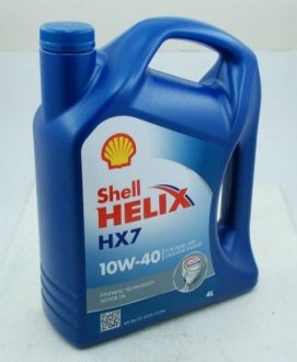 10W40 Helix HX7, 4л масло двигателя SHELL 4107456