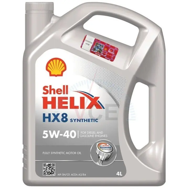 Моторное масло Helix HX8 Synthetic 5W-40 (SN/CF, A3/B4, MB229.3) 4л SHELL 4107485 (фото 1)