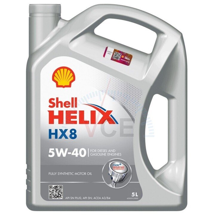 Моторное масло Helix HX8 Synthetic 5W-40 (SN/CF, A3/B4, MB229.3) 5л SHELL 512780 (фото 1)