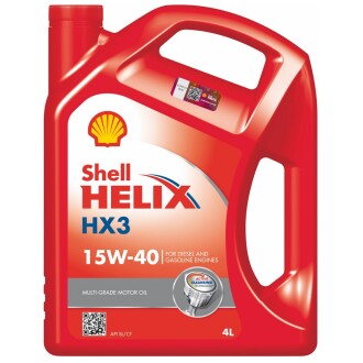 Моторное масло Helix HX3 15W-40 (SL/CF) 4л SHELL 550039926 (фото 1)