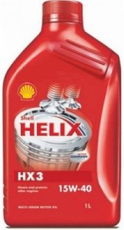 1л Масло мин.(красный) Helix HX3 15W-40 (SL/CF) SHELL 550039969