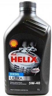 1л Олива синт. Helix Ultra Diesel 5W-40 API CF, ACEA B3/B4, VW502.00/505.00/503.01, MB 229.5, BMW LL-01, Renault RN 0710, Fiat 9.55535-Z2 SHELL 550040551 (фото 1)