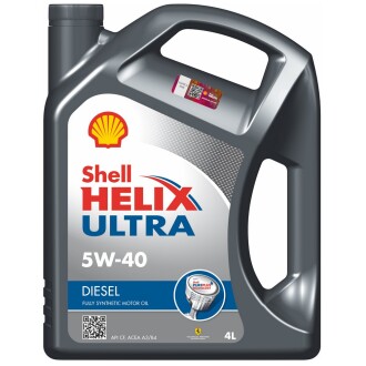 Моторное масло Helix Ultra Diesel 5W-40 (CF, A3/B4 + OEMs) 4л SHELL 550040558