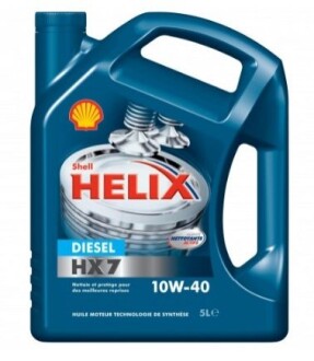 Моторное масло Helix HX7 Diesel 10W-40 (CF, A3/B4 + OEMs) 5л SHELL 550046588