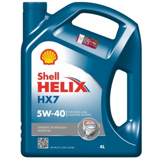 Моторна олива Helix HX7 5W-40 (SN/CF A3/B4) 4л SHELL 550053770