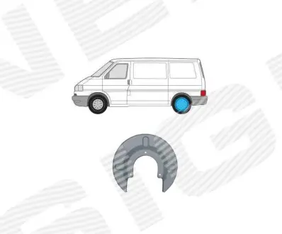 Захист гальмівного диска vw transporter t4, 09.90 - SIGNEDA PVW41700GL/R