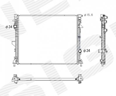 Радиатор ford edge, 15 - 18 SIGNEDA RA13554Q