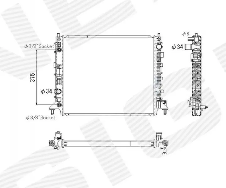 Радиатор SIGNEDA RA13598Q (фото 1)