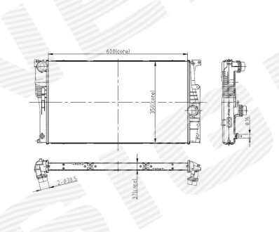 Радіатор bmw 1 (f20/f21), 08.11 – 06.15 SIGNEDA RA60815Q