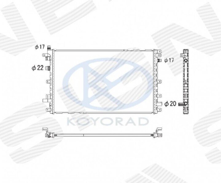 Радиатор SIGNEDA RA630772K (фото 1)