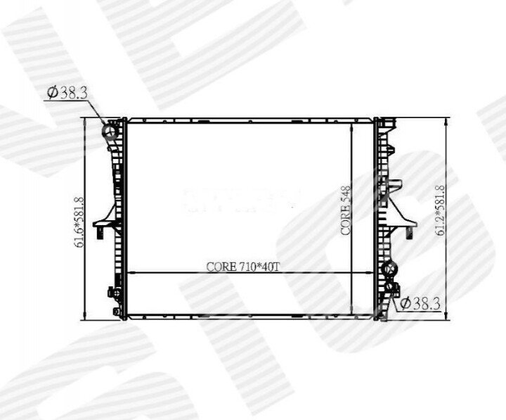 Радиатор ауди q7 (4l), 10 - 15 SIGNEDA RA65276Q (фото 1)