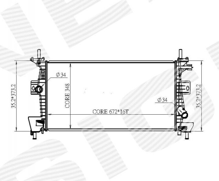 Радіатор ford c-max, 10.14 – 19 SIGNEDA RA69237Q (фото 1)