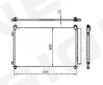 Радиатор кондиционера SIGNEDA RC3613