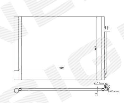 Радиатор кондиционера SIGNEDA RC940058 (фото 1)