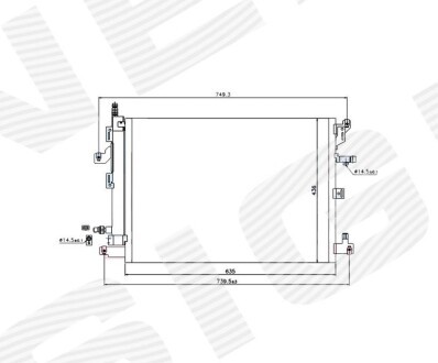 Радиатор кондиционера SIGNEDA RC940089