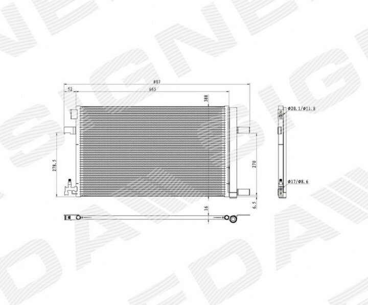 Радиатор кондиционера SIGNEDA RC940135 (фото 1)