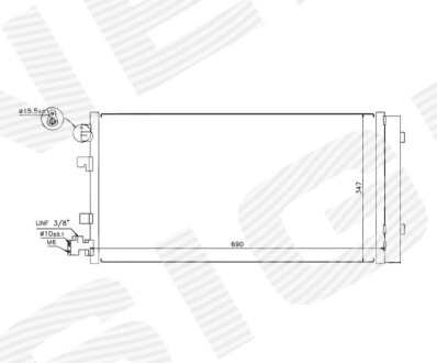 Радіатор кондиціонера SIGNEDA RC940160