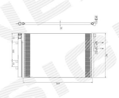 Радиатор кондиционера bmw x3 (f25), 03.14 – 17 SIGNEDA RC940226 (фото 1)