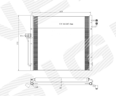 Радиатор кондиционера SIGNEDA RC940394