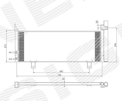 Радіатор кондиціонера SIGNEDA RC940639