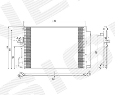 Радіатор кондиціонера SIGNEDA RC940771