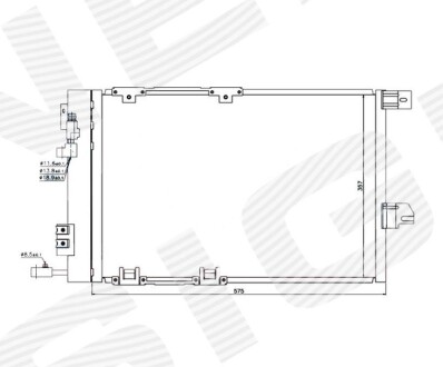 Радіатор кондиціонера SIGNEDA RC94384