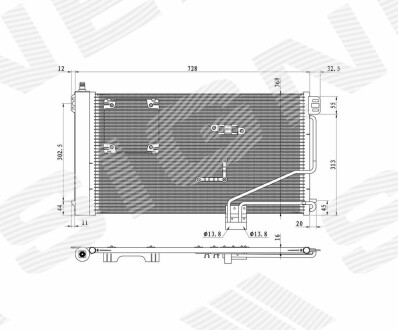 Радіатор кондиціонера SIGNEDA RC94545