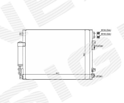 Радіатор кондиціонера SIGNEDA RC94555/94874